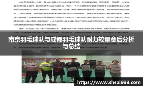南京羽毛球队与成都羽毛球队耐力较量赛后分析与总结